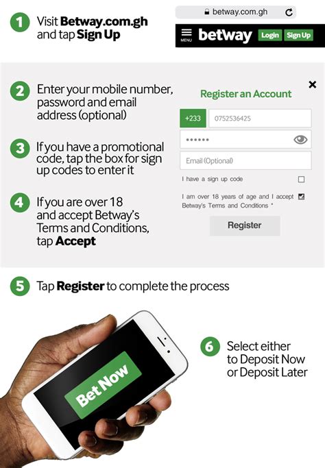 How to register a Betway account .